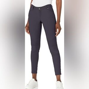 Prana Coal Gray Brenna Moto Skinny Stretch Ankle Pants